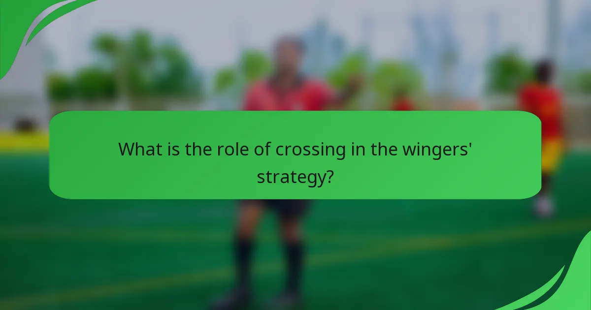 What is the role of crossing in the wingers' strategy?